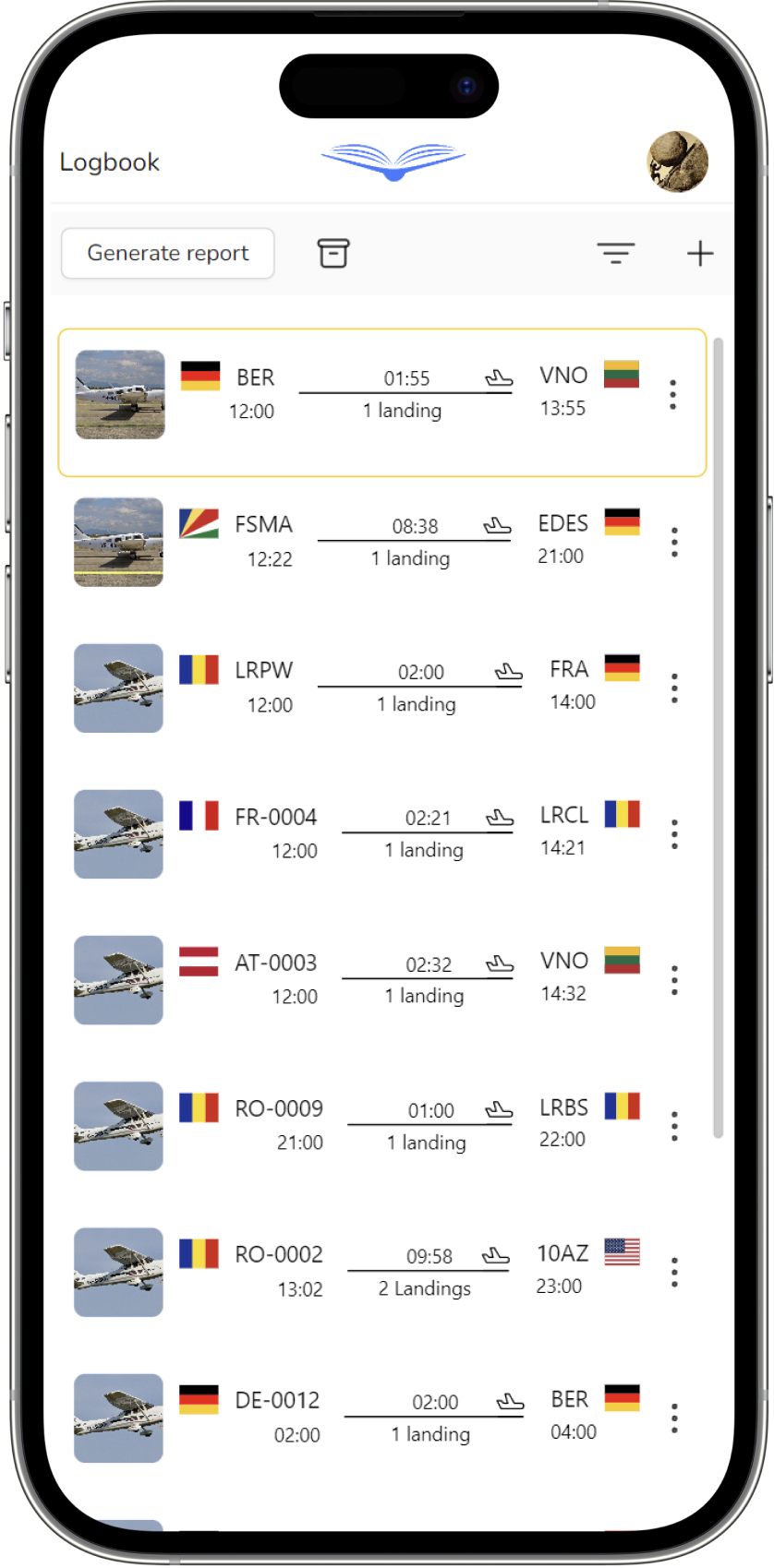 EASA FCL 050 Logbook online