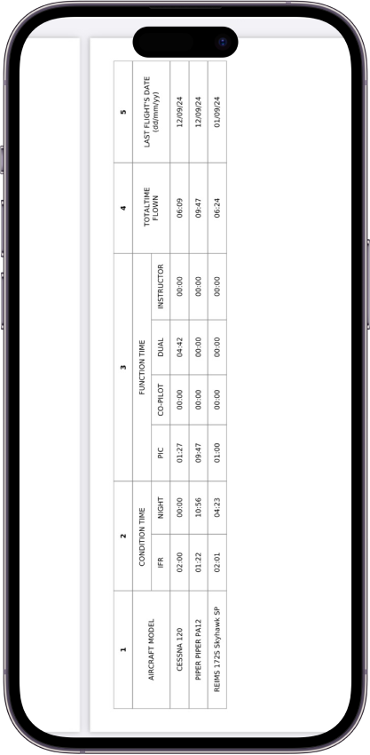 EASA FCL 050 Logbook online